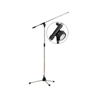 Single Microphone Floor Stand With 82Cm Floating Boom