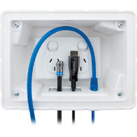 Matchmaster 04MM-RP02 Recessed Wall Plate & Brush Plate Cable Management System