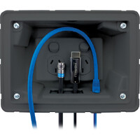 MATCHMASTER 04MM-RP03 Recessed Wall Plate with Cable Management System Black