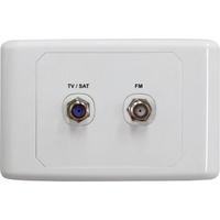 Matchmaster 05MM-WP05 FM & TV Satellite Connection Outlet Wall Plate