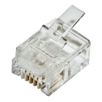 Cabac 0688FST-X Modular Plug RJ45 8P8C C5E Flat Stranded UTP ACA Approved 10PK
