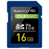 Team Classic SD Memory Card-16 GB  UHS Ultra Speed Supports Video Speed Class 10-V10