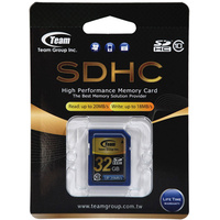 Team Group Memory Card SDHC 32GB, Class 10, 16MB/s Write*, Lifetime Warranty