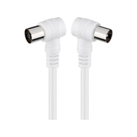 Goobay Angled Antenna Cable (<70 dB) (M/F) 5M - white