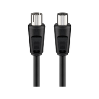 Goobay Antenna Cable (<70 dB) (M/F) 5M - black