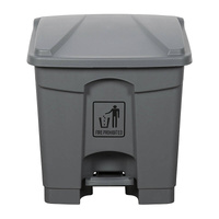 Cleanlink Rubbish Bin With Pedal Lid 30L Grey