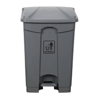 Cleanlink Rubbish Bin With Pedal Lid 45L Grey
