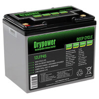 Drypower 12LFP45 (LiFePO4) 12.8V 45.6Ah Rechargeable Lithium Battery 
