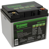 Drypower 12LFP48 Lithium Iron Phosphate 12.8V 47.6Ah Rechargeable Battery