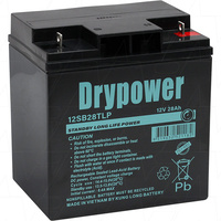 Drypower 12SB28TLP 12V 28Ah Long Life Standby SLA AGM Battery CW/ LC-P1228P