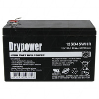 Drypower 12V 9Ah 48W Cell 12V 9AH High Rate UPS Power Standby Battery Blackck 