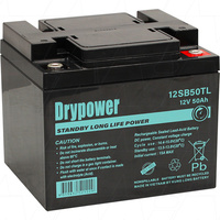 Drypower 12SB50TL 12V 50Ah Drypower Long Life Standby AGM SLA Battery 
