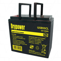 Drypower 12SB55CL 12V 55Ah SLA Battery Rp C12-55DA GPL12520 EVX12520 CF-12V55G