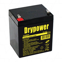 Drypower 12SB5P 12V 5Ah SLA Battery Rp BP4-12 BP4.5-12 BP5-12 PS1240 GP1245 