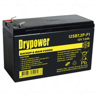 Drypower 12V 7.2Ah Sealed Lead Acid Battery 12SB7.2P-F1