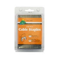 Black Cable Staples 6-8MM Round 200 Per Pack To Suit RG6