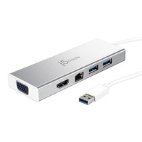 J5create JUD380 USB 3.0 Mini Dock for Dual Display Adapter Includes HDMI & VGA output USB 3.1