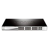 D-Link 28-Port Gigabit Smart Managed PoE Switch with 28 RJ45 and 4 SFP (Combo) Ports