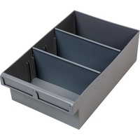 Grey 300Mm Large Parts Tray Storage Drawer With Dividers