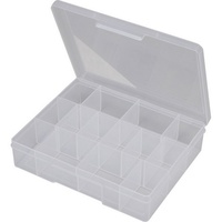 FISCHER PLASTIC 14 Compartment Storage Box Medium Plastic Case