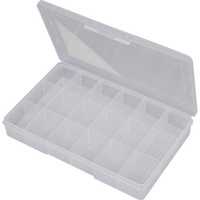 FISCHER PLASTIC18 Compartment Storage Box Large Plastic Case