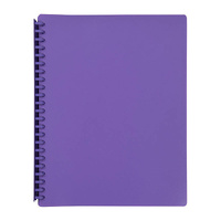 Marbig Refillable Display Book 20 Pocket Purple