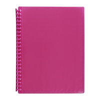 Marbig Clearview Refillable D/Book 20Poc Trans Pnk