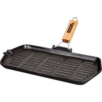 Campfire Cast Iron Frying Pan - 24cm With Handle Pre-Seasoned with a Oil Mix