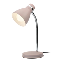 Brilliant Sammy Desk Lamp with Adjustable Chrome Neck Pink 