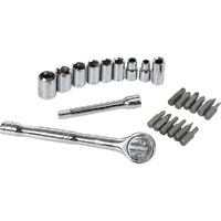 SCA 219530 Socket Set 1-4 Inch Drive Metric 23 Piece
