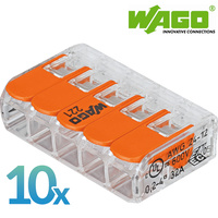 WAGO 24-12 AWG 32A 5pole Terminal Clear  Orange Lever Nuts
