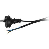 DOSS 7.5A 2 Core 240V AC 2 Pin AU Mains Power Cable Lead to Bare Wire 2m Black