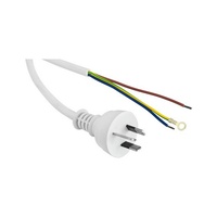 2M 7.5A 3 Core Mains Lead Bare Wire Power Lead White