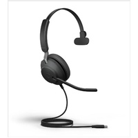 Jabra Evolve2 40 SE Wired USB C A MS Mono Headset With BusyLight and Noise Cancellation
