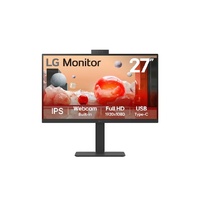 LG 27' Full HD IPS100Hz Monitor, 1920x1080, Built-in Full HD Webcam/Mic/Speaker, LG Switch App, USB-C 90W PD, RJ45, sRGB 99%, Adj. Stand