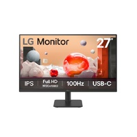 LG 27' IPS Full HD 100Hz Monitor, 1920x1080, 3-side Virtually Borderless Design, USB-C 65W PD, NTSC 72%, Reader Mode, Flicker Safe