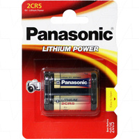 Panasonic 2CR5 6V 1.4Ah Lithium Battery Replaces DL245 EL2CR5 KL2CR For Camera 
