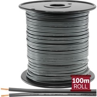 Doss 17AWG 2 Core x 24 Strand 0.2mm Twin Power Cable Reel Grey 100m