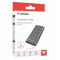 Verbatim TurboMetal SSD USB 4.0 1TB , High Speed Data transfer – up to 3700 MB/s read and 3600 MB/s write (LS)