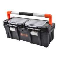 Tactix 660mm Heavy Duty Tool Box with 2 Removable Organisers