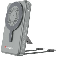 Verbatim Power Bank Magnetic Wireless 10.000 mAh C+C Display - Grey