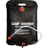 Ridge Ryder Solar Camp Shower-19L 70cm Hose with Tap & Shower Head Made HotWater