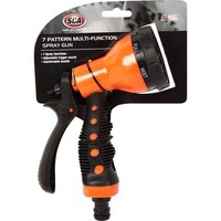 SCA Garden Hose 7 Pattern Multi Function Spray Gun Adjustable Trigger Nozzle