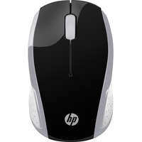 HP 200 Pike Silver 2.4GHz Wiireless Optical Mouse Contoured Design 1 Yr Warranty