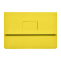 Marbig Slimpick Foolscap Document Wallet Yellow