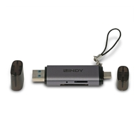 Lindy USB-A / C SD & Micro SD Card Reader