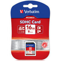 Verbatim SDHC 16GB (Class 10) Up to 45MB/Sec 300X read speed