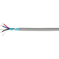 4 Core Screened Data Cable 100m Roll Grey PVC - V105 Flame Retardant Sheathed