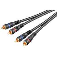 Goobay Stereo RCA Cable 2x RCA  Double Shield OFC 5M - Blk