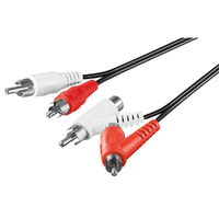 Goobay Stereo Connector Cable RCA with Passthrough 1.5m -Blk